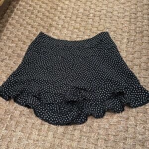 Zara Trafaluc Collection polka dot ruffle hem shorts